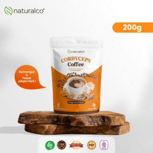 Naturalco Cordyceps Coffee 200g | Kopi Jamur Cordycep Untuk Energi, Fokus & Kesehatan | {Coffee Series} | Garansi 100% Murni & Alami